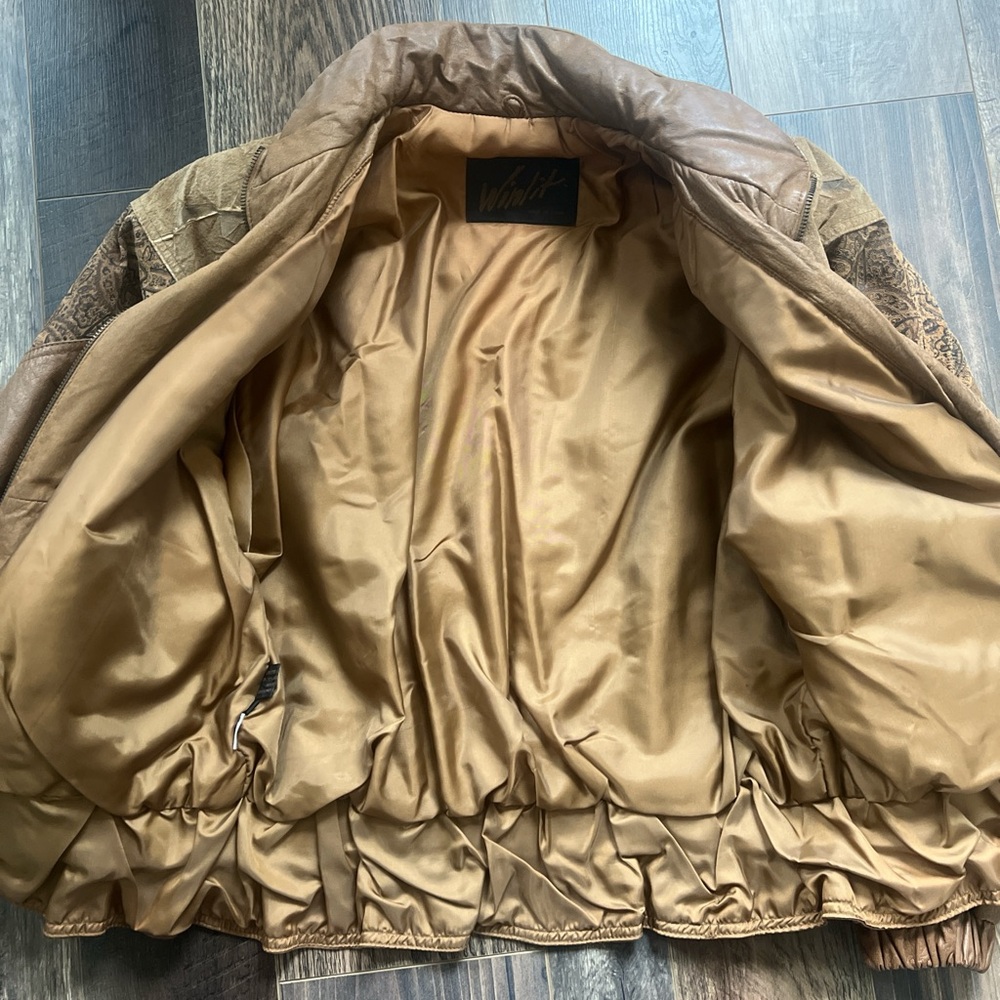 Vintage Winlit Brown Patchwork Jacket - image 4